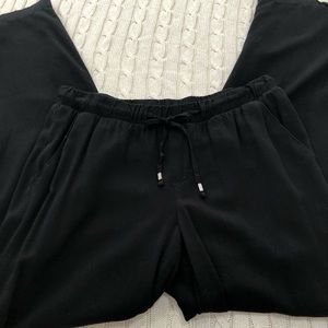 Black drawstring pants